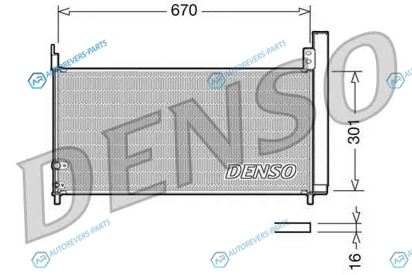 DCN50037 Радиатор кондиционера DENSO