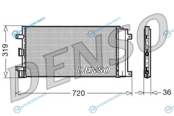 DCN09042 Радиатор кондиционера DENSO