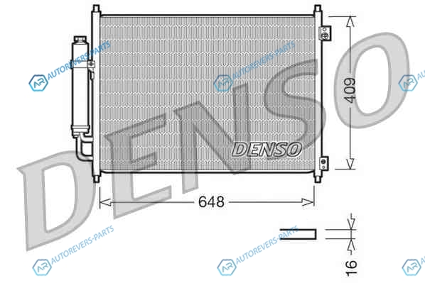 DCN46001 Радиатор кондиционера DENSO