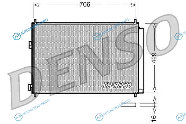 DCN50030 Радиатор кондиционера DENSO