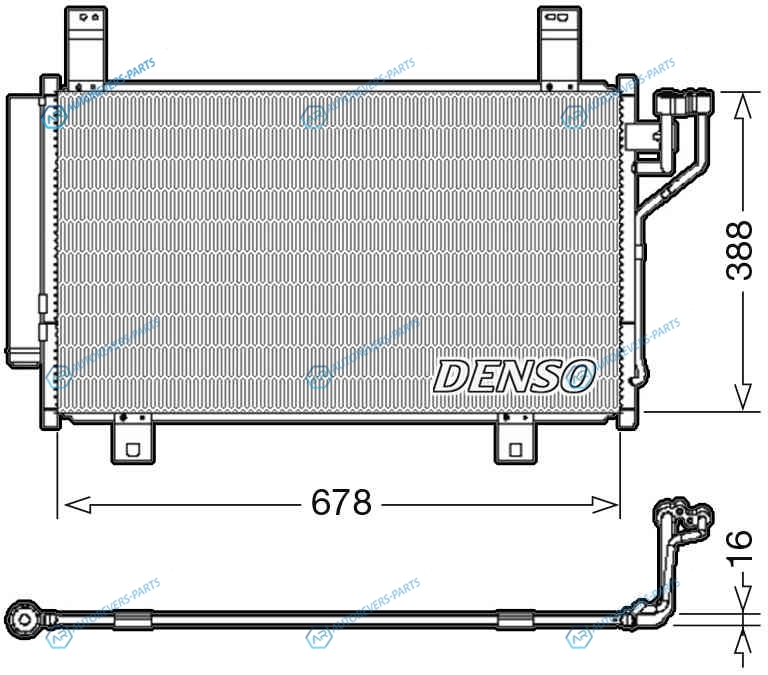 DCN44009 Радиатор кондиционера DENSO