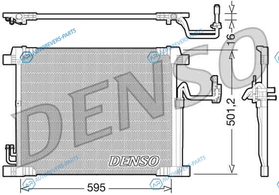 DCN46012 Радиатор кондиционера DENSO