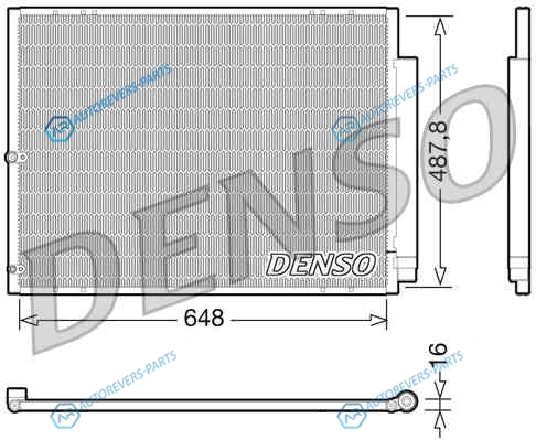DCN51001 Радиатор кондиционера DENSO
