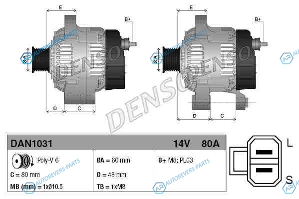 DAN1031 Генератор DENSO