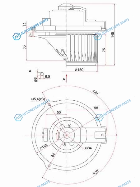 ST-87103-33081 Мотор отопителя салона TOYOTA CAMRYCV30ES300 01-