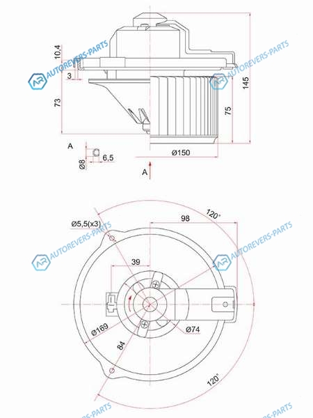 ST-87103-02080 Мотор отопителя салона TOYOTA AVENSIS AZT25 03-08COROLLAFIELDER ZE12 00-06COROLLA VERSO R1 0