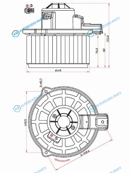 ST-97113-1G000 Мотор отопителя салона KIA RIO 05-10