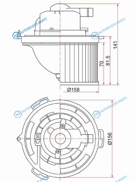 ST-BP4K-61-B10 Мотор отопителя салона MAZDA 3 03-MAZDA 5 05- (LHD)