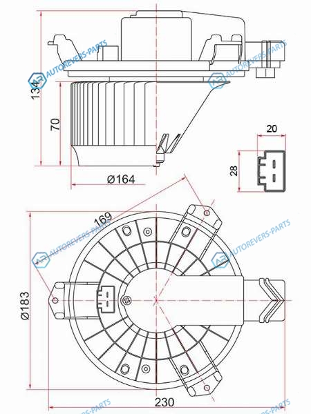 ST-79310-TA0-A01 Мотор отопителя салона HONDA ACCORD CU 08-13 CR-V RE 07-12TOYOTA LAND CRUISER PRADO 04-09(LHD)
