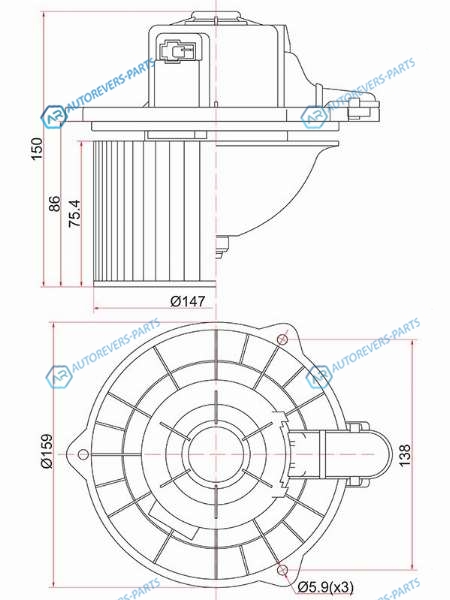 ST-97112-1C000 Мотор отопителя салона HYUNDAI ACCENT 99-GETZ 05-
