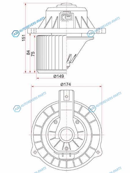 ST-97111-4L000 Мотор отопителя салона HYUNDAI SOLARIS 10-KIA RIO 10-