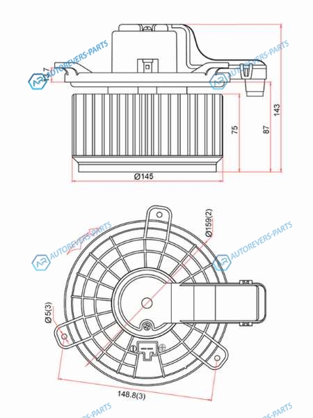 ST-94-0006 Мотор отопителя салона MITSUBISHI OUTLNDER 12-ECLIPSE CROSS 17-