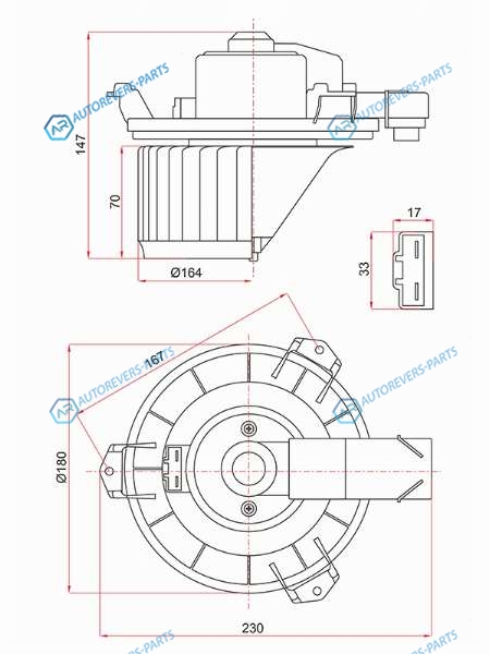 ST-87103-35060 Мотор отопителя салона TOYOTA LAND CRUISER PRADO 120 02-09 HILUX SURF4RUNNER N21 02-09 LHD