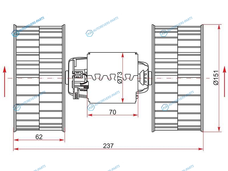 ST-64111374377 Мотор отопителя салона BMW 5-SERIES E34 88-957-SERIES E32 87-948-SERIES E31 91-99