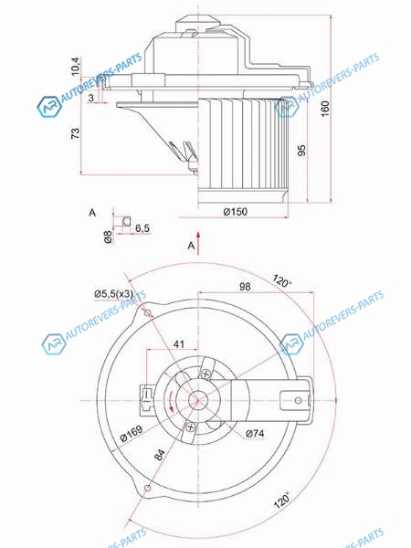 ST-87103-44030 Мотор отопителя салона TOYOTA IPSUM ACM21NOAHVOXY AZR6