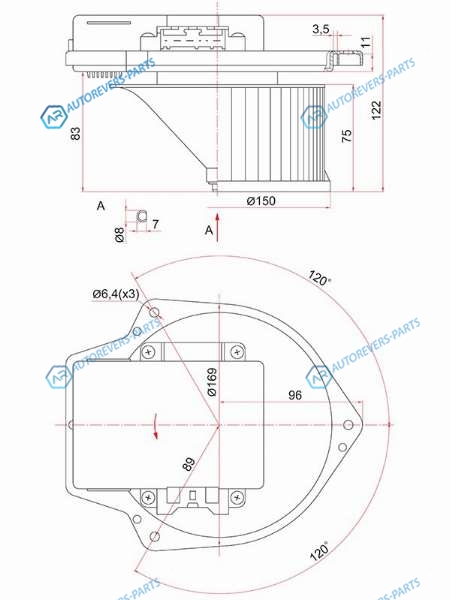 ST-27220-WD000 Мотор отопителя салона NISSAN ADWINGROAD 99-