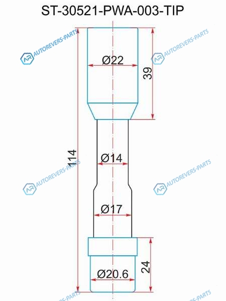 ST-30521-PWA-003-TIP Наконечник катушки HONDA L13L12 (30521-PWA-003)