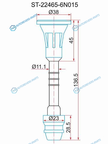 ST-22465-6N015 Наконечник катушки NISSAN QG (22448-6N015)