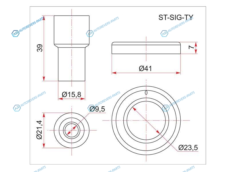 ST-SIG-TY Наконечник катушки с уплотнительным кольцом TOYOTA SZNZZZMZAZUZGR -серия 1G-FE