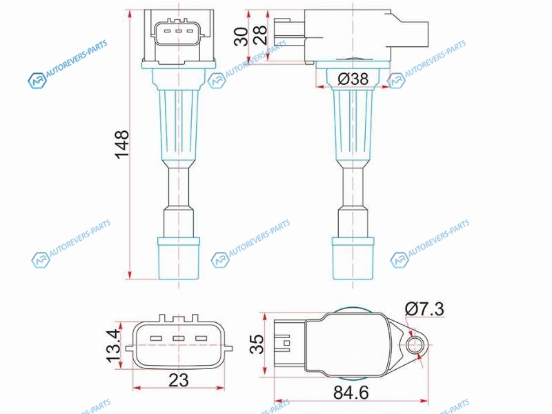 ST-ZJ20-18-100 Катушка зажигания MAZDA 2 07-MAZDA 3 1.6 07-