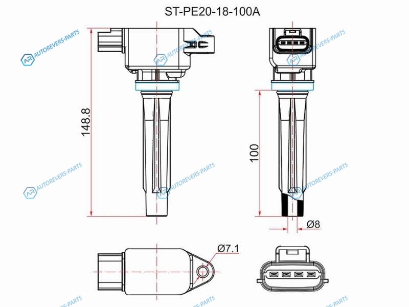 ST-PE20-18-100A Катушка зажигания MAZDA CX-5 12-MAZDA 6 3 13-