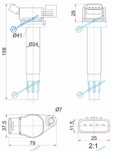ST-90919-02246 Катушка зажигания TOYOTA KLUGERHIGLANDER MCU2RX300330350 MCU3 03- 3MZ-FE