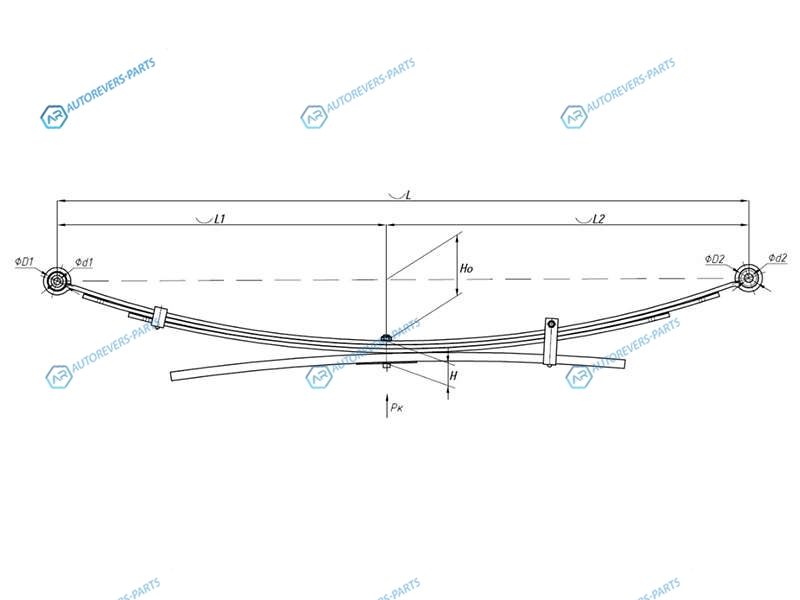 600804NS-2912101-10 Коренной лист рессоры NISSAN NAVARA 05-