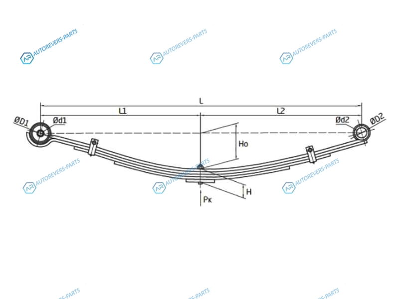 701104HD-2902101-10 Коренной лист рессоры передней HYUNDAI COUNTY 04-