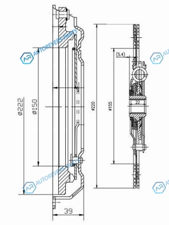 ST-WFD039 Комплект сцепления FORD C-MAXFOCUS II 1.4.1.6.1.6TiMONDEO IV 1.6TiVOLVO C30S40V50 1.6