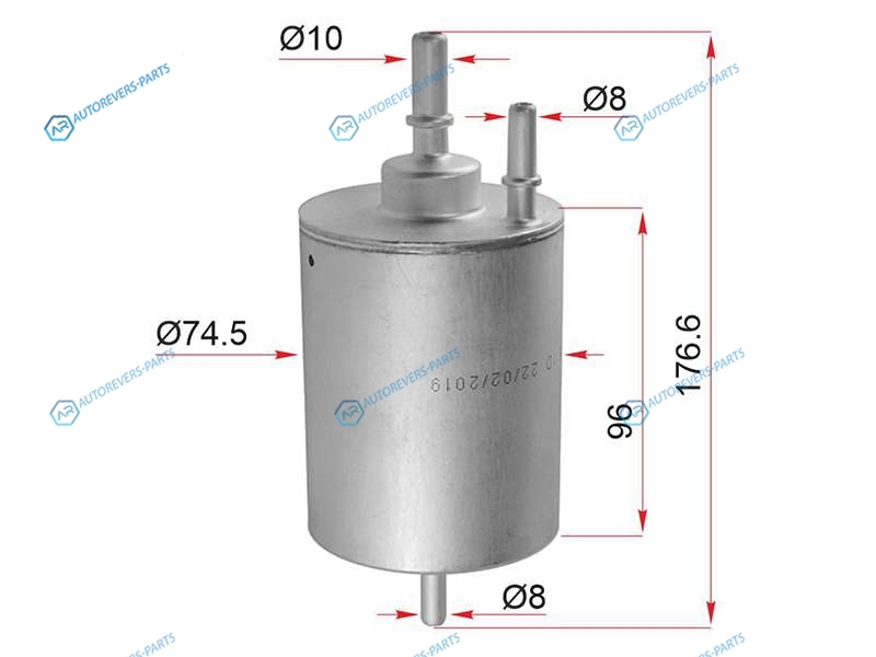 ST-4F0201511D Фильтр топливный AUDI A4 1.8 4WD 00-08A6 2.43.04.2 04-08