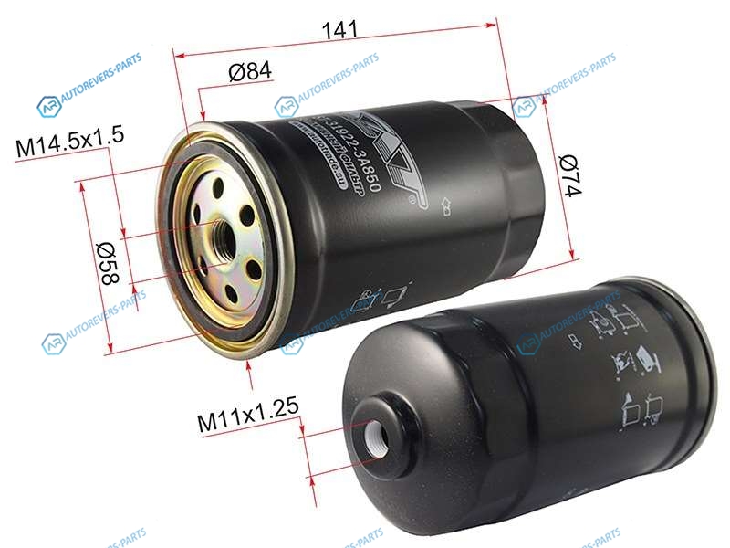 ST-31922-3A850 Фильтр топливный HYUNDAI TUCSON 2.0 04-06SANTA FE 00-06TRAJET 00-04KIA CERATO 04-06 Diese