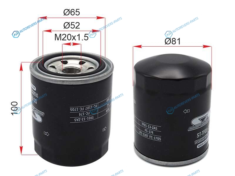 ST-TF01-13-ZA5 Фильтр топливный MAZDA TITAN 80-00TOYOTA DYNA TOYOACE 84-95DAIHATSU DELTA 99-03