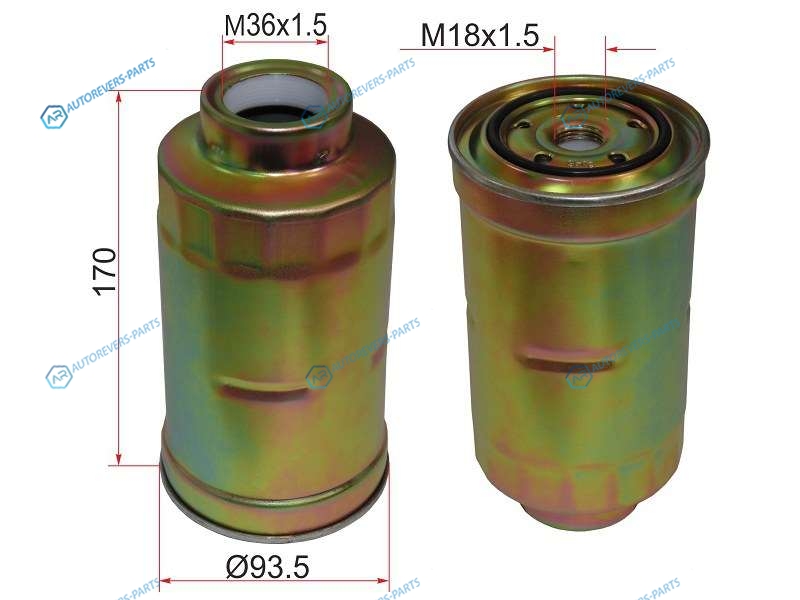 ST-23303-56040 Фильтр топливный TOYOTA COASTER 93-DYNA 88-02 LAND CRUISER 80 1HD1HZ 90-98