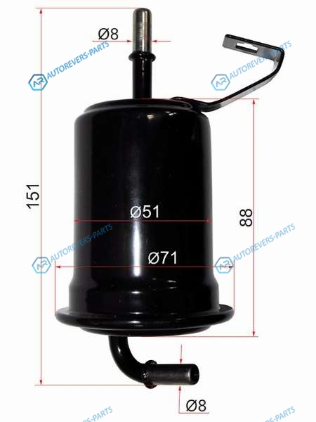 ST-23300-31090 Фильтр топливный TOYOTA HILUX SURF4RUNNER N21 3RZ2TR1GR5VZ 02-09 LAND CRUISER PRADO 120 3RZ