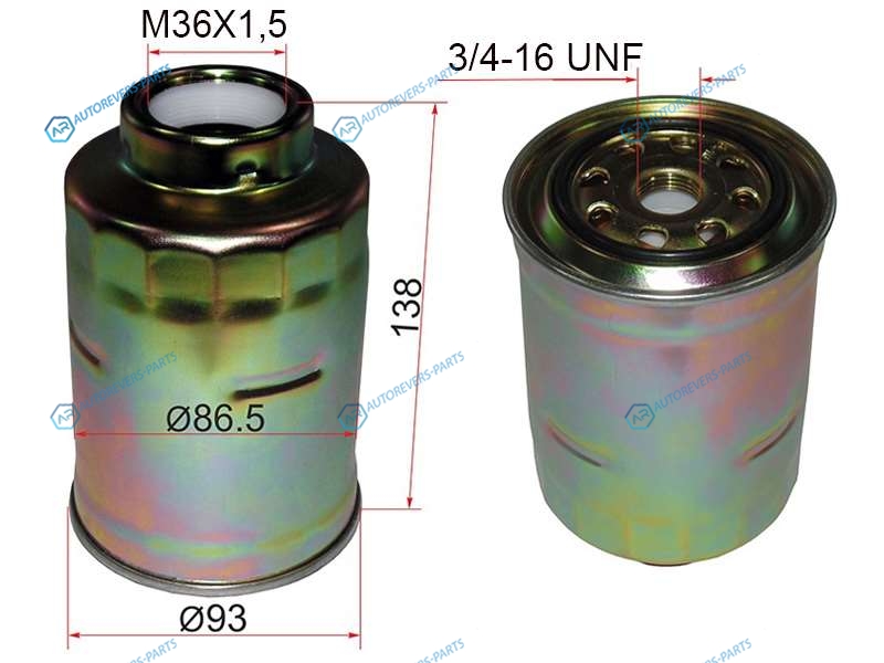 ST-23303-64010 Фильтр топливный TOYOTA LAND CRUISER 90-PRADO 90120 96-DYNA TOYOACE 83- DIESEL