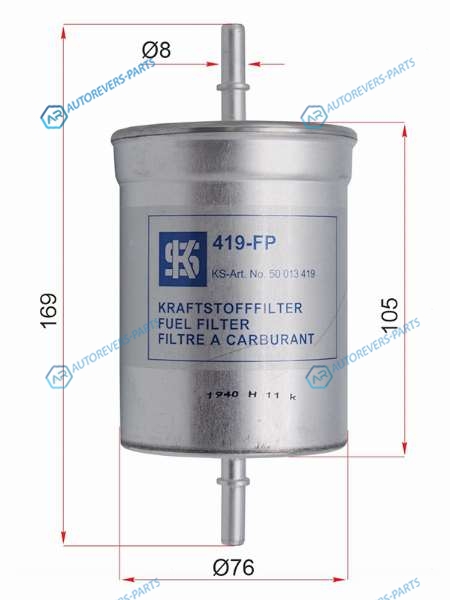 50013419 Фильтр топливный VOLKSWAGEN MULTIVANTARNSPORTER T5 04-09AUDI A3 00-VOLKSWAGEN GOLF 02-05
