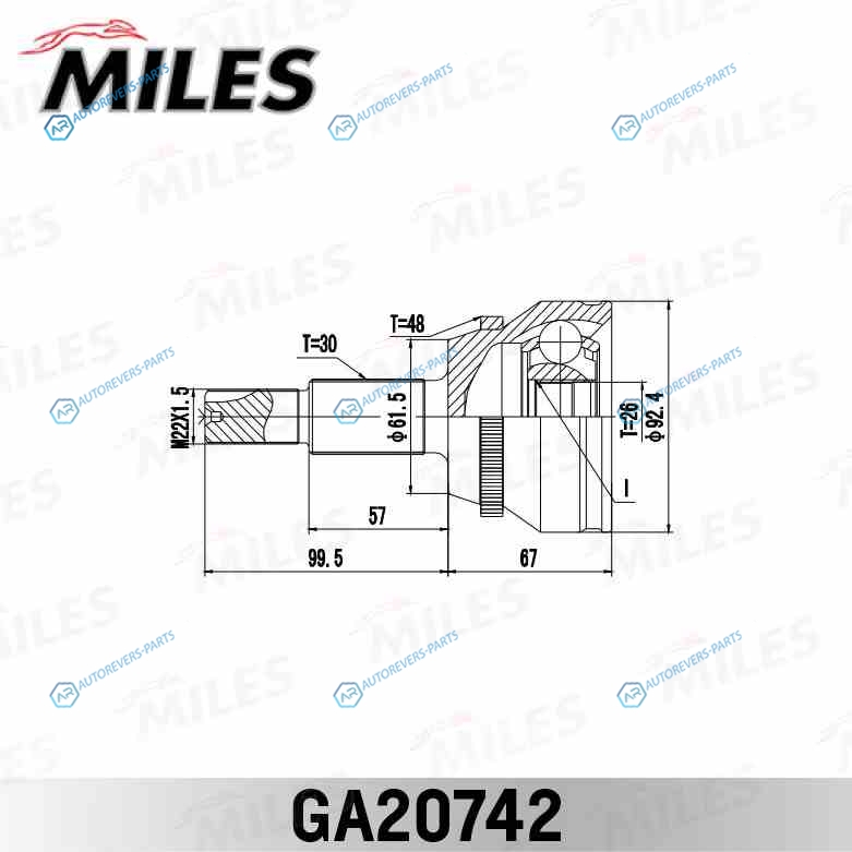 GA20742 ШРУС TOYOTA CAMRY ACV40GSV40 2006-2011 -нар. GA20742