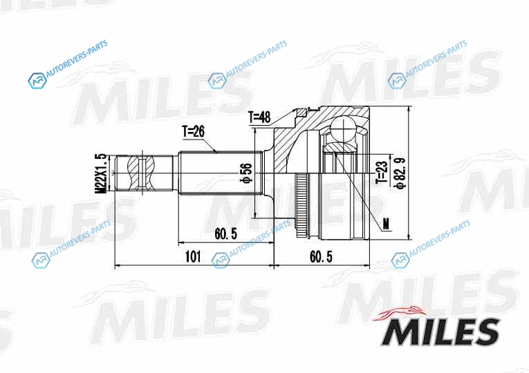 GA20452 ШРУС TOYOTA AVENSIS 1.82.0 97-01 нар.(ABS) (GKN 303894) GA20452