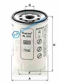 PL270X Фильтр топливный к PreLine PL270X