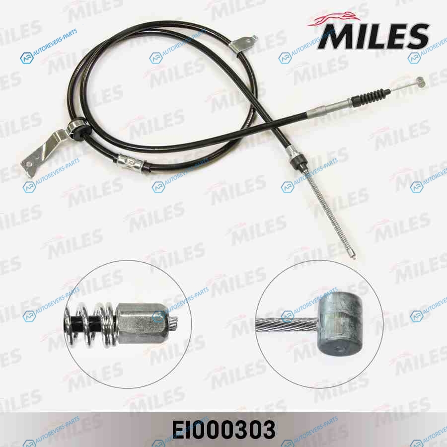 EI000303 Трос стояночного тормоза TOYOTA AVENSIS 03- правый EI000303