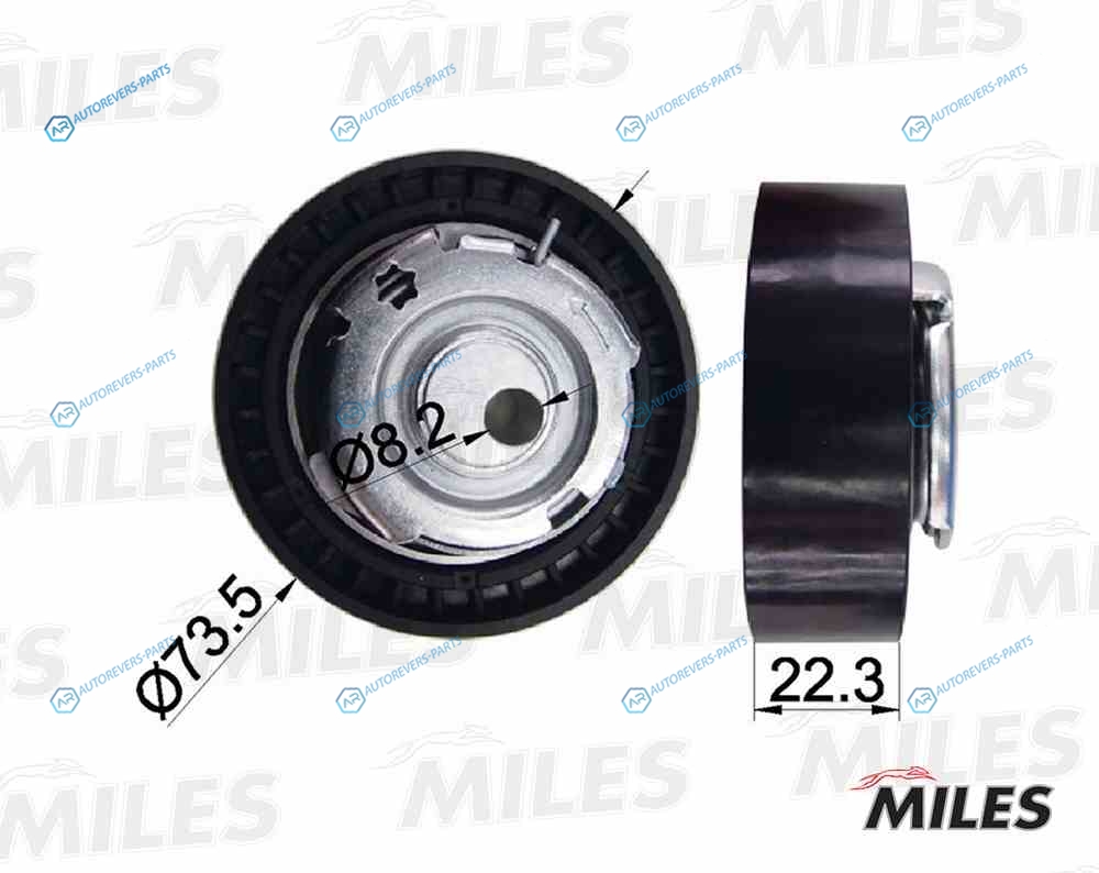 AG02005 Ролик ремня ГРМ RENAULT LOGANSANDERO 1.4-1.6i 09- НО натяжно... (INA 531087610) AG02005