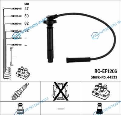 44333 Провода зажигания к-т RC-EF1206 44333