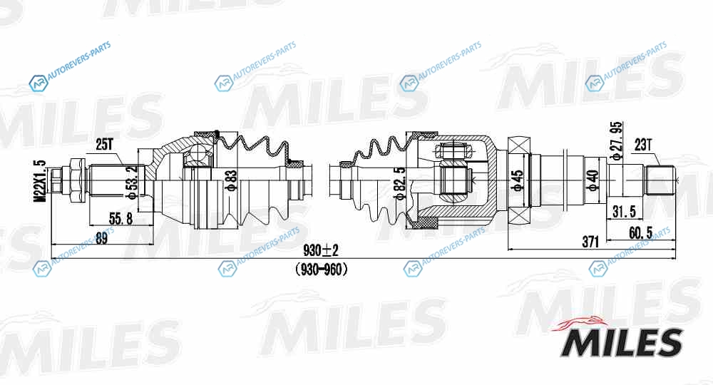 GC02052 Привод в сборе FORD FOCUS 1.4-1.8 98-04 прав. (GKN 304233) GC02052