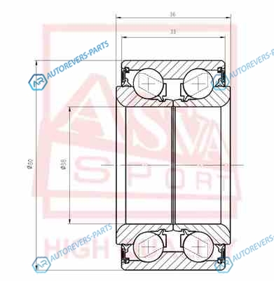 DAC38803336 ПОДШИПНИК СТУПИЧНЫЙ ПЕРЕДНИЙ (38X80X33X36) РЕМКОМПЛЕКТ  DAC38803336
