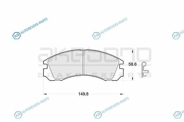 AN-601WK Колодки тормозные передние дисковые MITSUBISHI LANCER VIII  OUTLANDER III AN-601WK