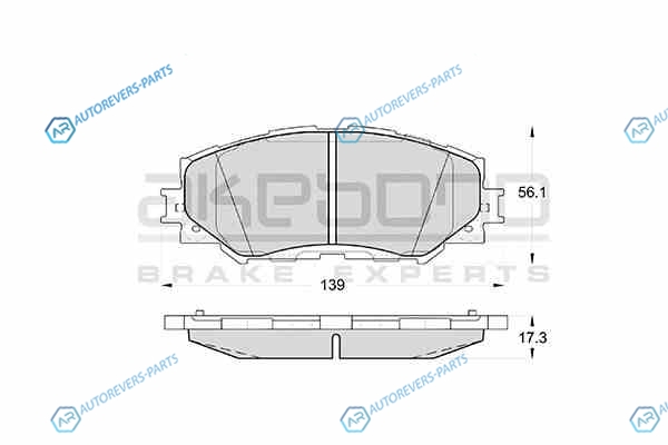 AN-742K Колодки тормозные дисковые ПОДХОДЯТ ДЛЯ TOYOTA AURIS 1.4-1.6 07-COROLLA 1.4 07-RAV 4 06-  AN-742K