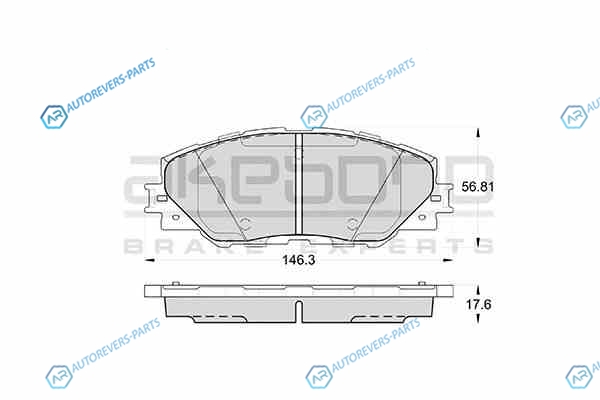 AN-732K Колодки тормозные дисковые передние ПОДХОДЯТ ДЛЯ Toyota RAV4 05 AN-732K