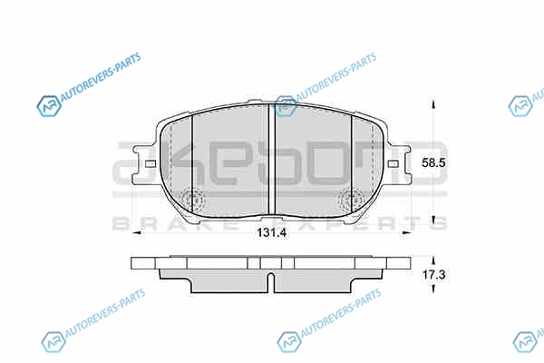 AN-671K Колодки тормозные дисковые передние ПОДХОДЯТ ДЛЯ TOYOTA CAMRY (V30) 2.4. 3.0 AN-671K