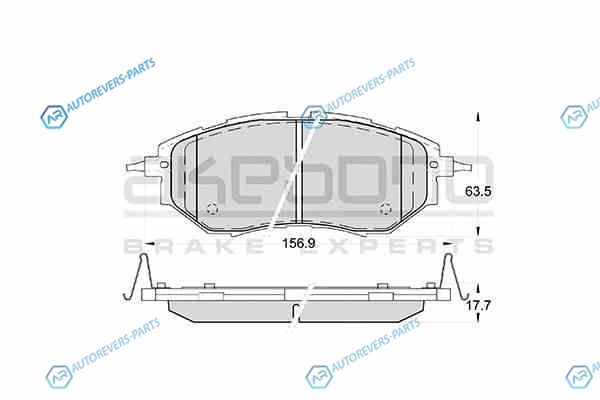 AN-703WK Колодки тормозные дисковые передние ПОДХОДЯТ ДЛЯ SUBARU LEGASY IV. OUTBACK (BM. BR). TRIBECA (B9) AN-703WK