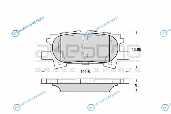 AN-688WK Колодки тормозные дисковые задние ПОДХОДЯТ ДЛЯ LEXUS RX300-400h (_U3_). TOYOTA HIGHLANDER (_U2_) AN-688WK